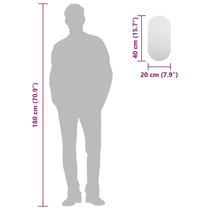 Specchio-Specchio Decorativo 40x20 cm in Vetro