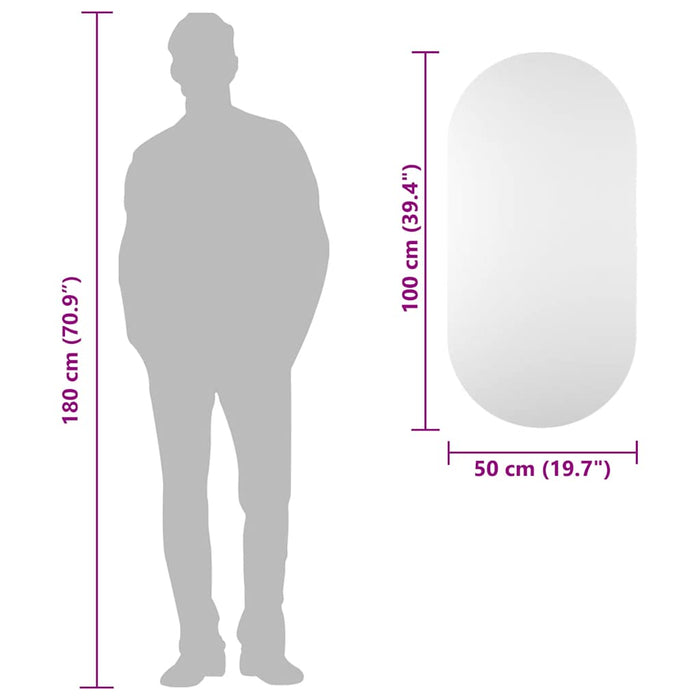 Specchio-Specchio decorativo 100x50 cm in Vetro