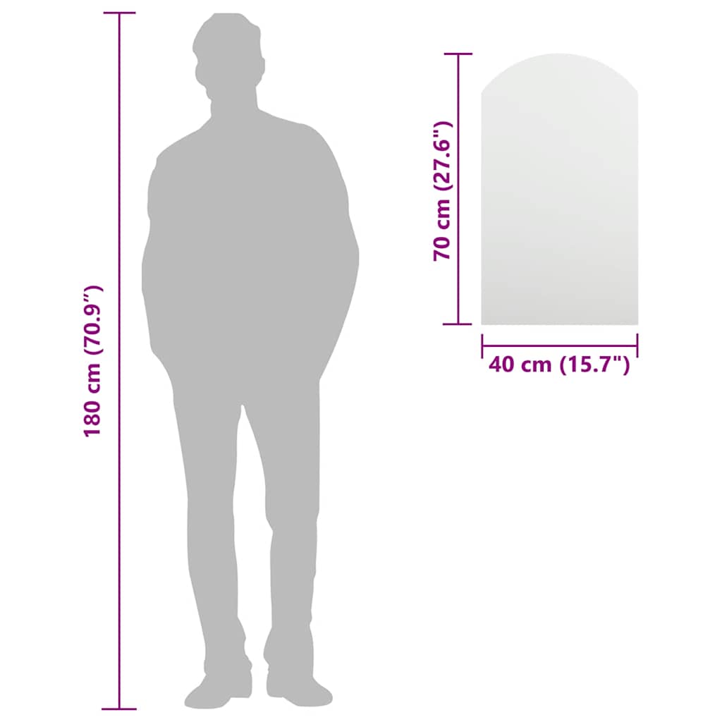 Specchio-Specchio decorativo 70x40 cm in Vetro