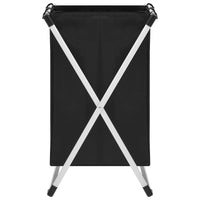 vidaXL Portabiancheria a 2 Sezioni Nero