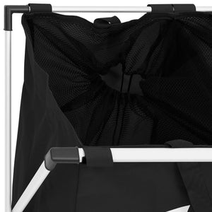 vidaXL Portabiancheria a 2 Sezioni Nero