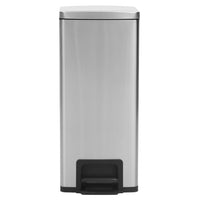 Pattumiera a Pedale Anti-Impronte 30 L Argento in Acciaio Inox 149571