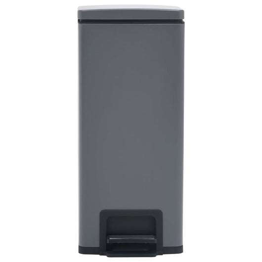 Pattumiera a pedale antimpronta 30 litri inox grigio 02_0006068