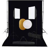 Kit per Studio Fotografico con Set Luci, Fondale e Riflettorecod mxl 72613
