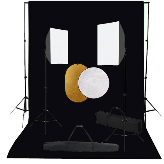 Kit per Studio Fotografico con Set Luci, Fondale e Riflettorecod mxl 72613