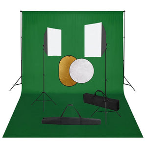 Kit per Studio Fotografico con Set Luci, Fondale e Riflettorecod mxl 120540