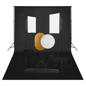 Kit professionale per studio fotografico con softbox fondale e riflettore 02_0001501