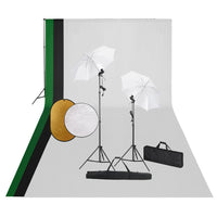 Kit studio fotografico professionale con lampade 3 fondali e riflettore 02_0001479