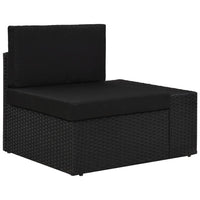 Set Divani da Giardino 9 pz con Cuscini in Polyrattan Nero cod mxl 36139