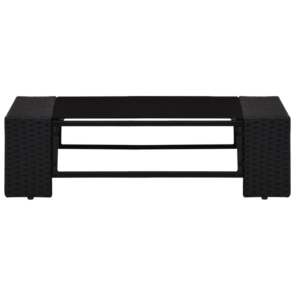 Set Divani da Giardino 9 pz con Cuscini in Polyrattan Nero cod mxl 36139