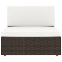 Set di mobili da giardino mobili da esterno 9 pezzi con cuscini in resina marrone e vimini 02_0018056