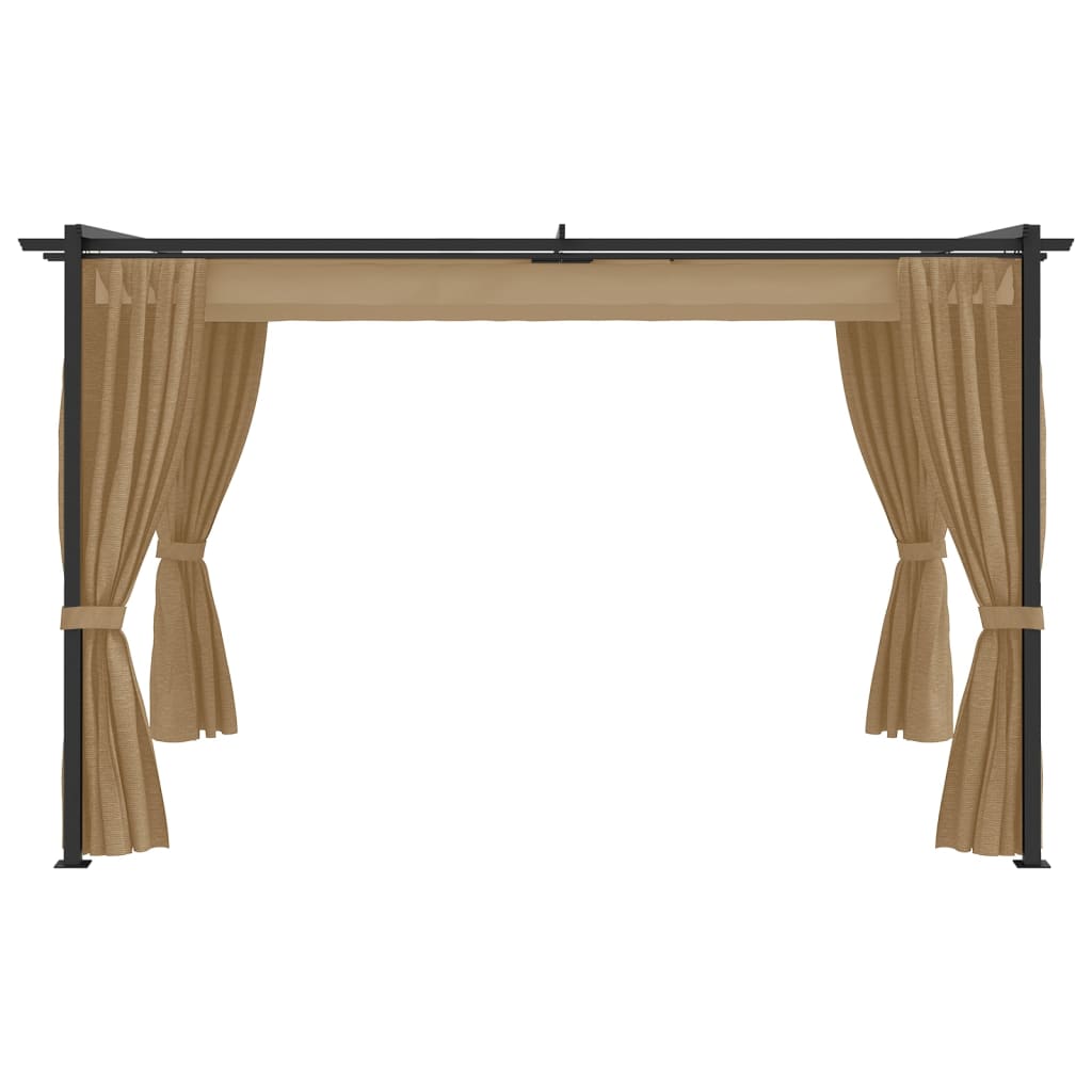 Gazebo 4x3 m Grigio Talpa 3067230