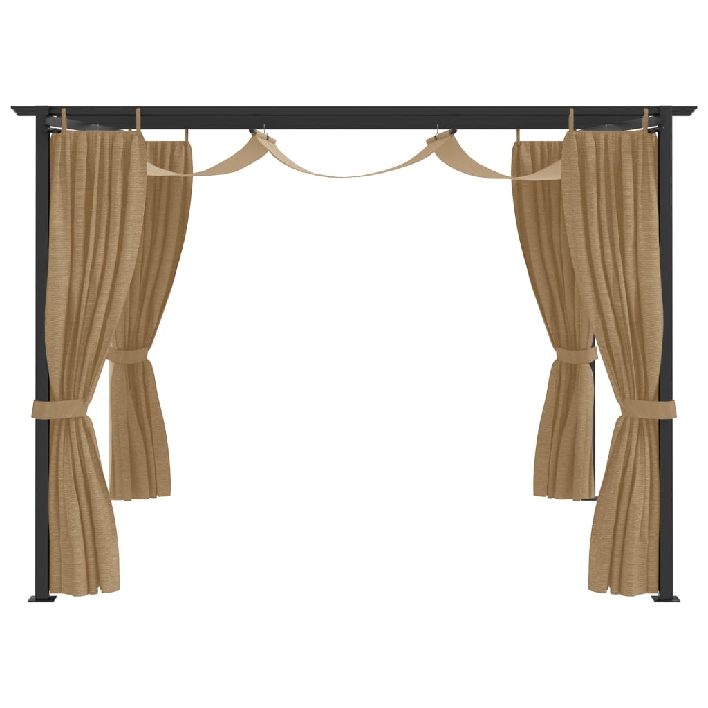 Gazebo 4x3 m Grigio Talpa 3067230