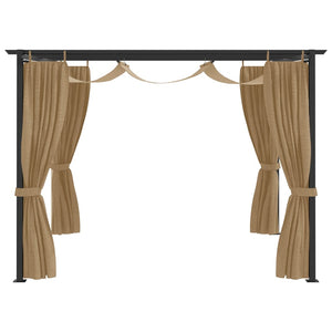 Gazebo 4x3 m Grigio Talpa 3067230