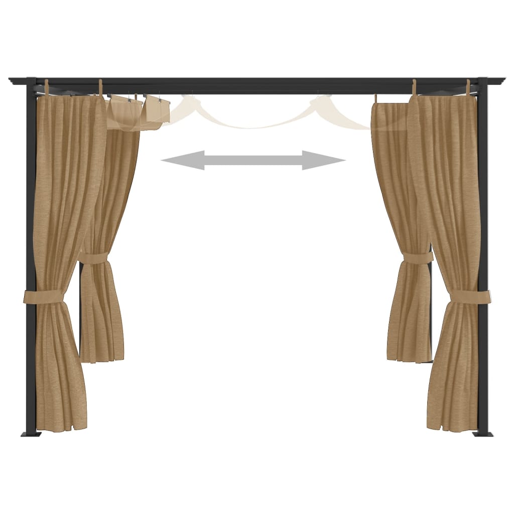 Gazebo 4x3 m Grigio Talpa 3067230