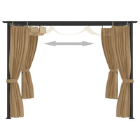 Gazebo 4x3 m Grigio Talpa 3067230