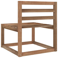 Divano da Giardino Pallet 3 Posti con Cuscini Verdi Legno Pino 3067289