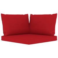 Set Salotto da Giardino 5 pz con Cuscini Rossi 3067362