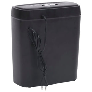 Distruggidocumenti per 6 Fogli Taglio a Strisce Nero