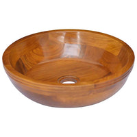 Lavabo in Legno Massello di Teak Î¦40x10 cm cod mxl 54209