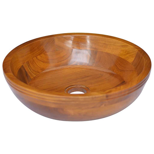 Lavabo in Legno Massello di Teak Î¦40x10 cm cod mxl 54209