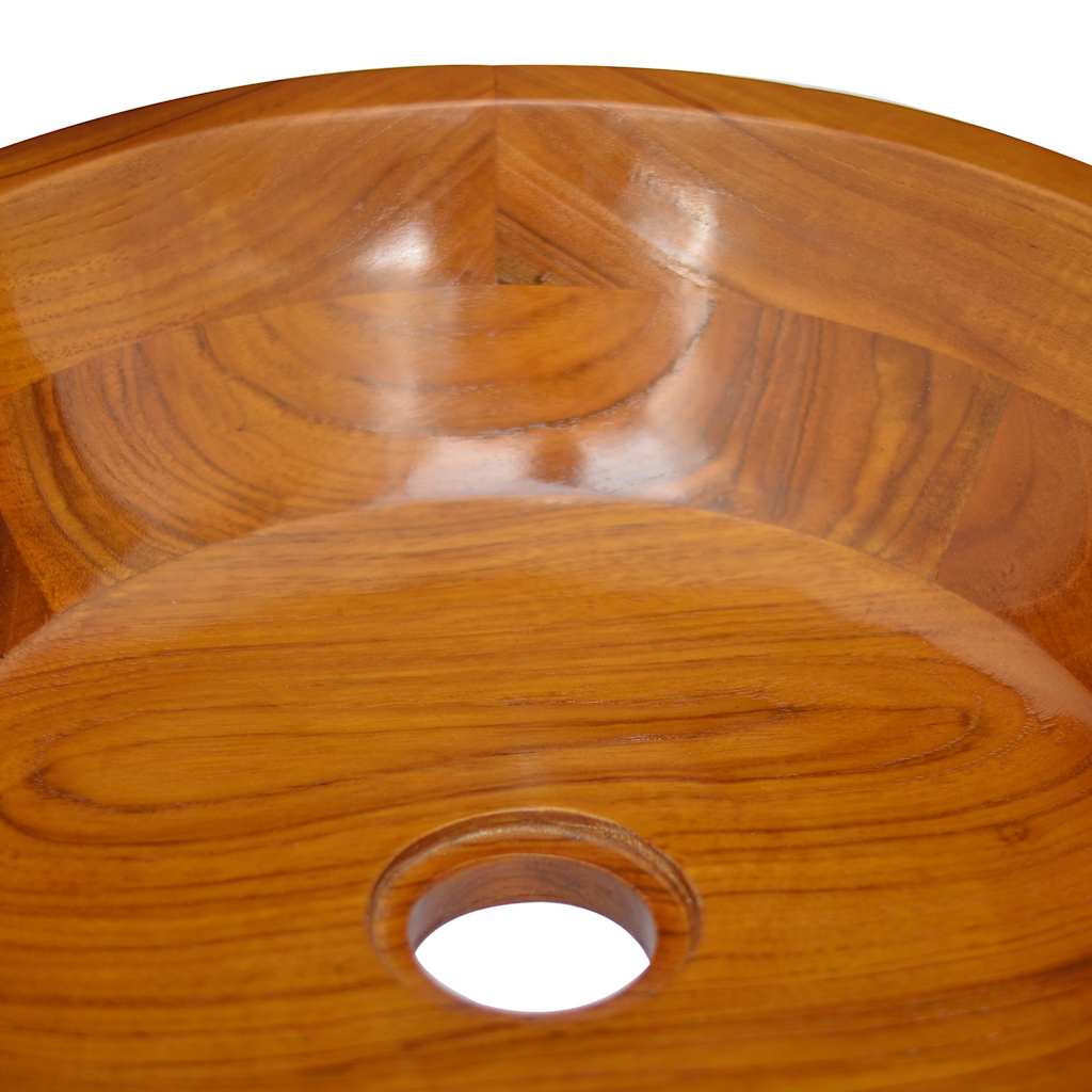 Lavabo in Legno Massello di Teak Î¦40x10 cm cod mxl 54209