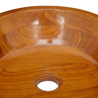 Lavabo in Legno Massello di Teak Î¦40x10 cm cod mxl 54209