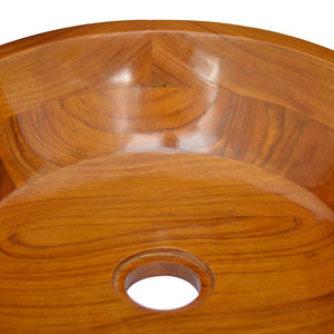 Lavabo in Legno Massello di Teak Î¦40x10 cm cod mxl 54209