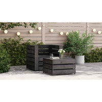 Set Divani da Giardino su Pallet 2 pz in Pino Impregnato Grigio cod mxl 57214