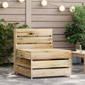 Divano Centrale da Giardino su Pallet Legno di Pino Impregnato cod mxl 76733