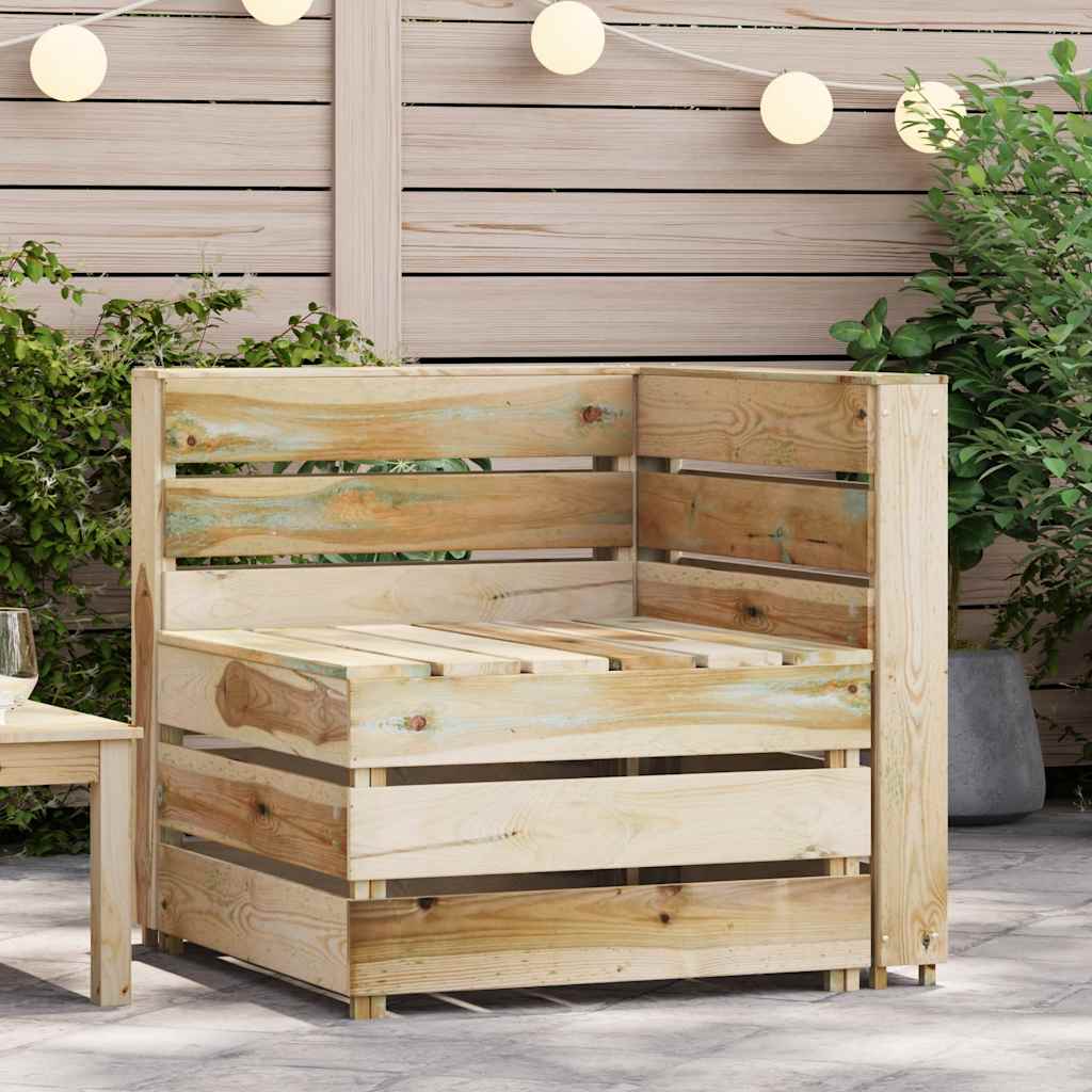 vidaXL Divano Angolare da Giardino su Pallet Legno di Pino Impregnato