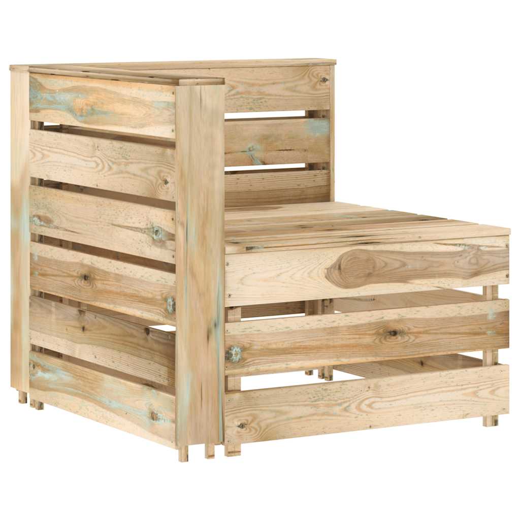 vidaXL Divano Angolare da Giardino su Pallet Legno di Pino Impregnato