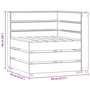 vidaXL Divano Angolare da Giardino su Pallet Legno di Pino Impregnato