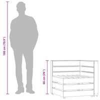 vidaXL Divano Angolare da Giardino su Pallet Legno di Pino Impregnato
