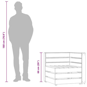 vidaXL Divano Angolare da Giardino su Pallet Legno di Pino Impregnato
