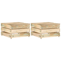 Tavoli da Giardino su Pallet 2 pz in Pino Impregnato cod mxl 78187