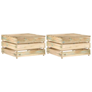 Tavoli da Giardino su Pallet 2 pz in Pino Impregnato cod mxl 78187