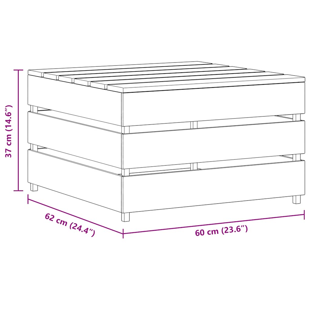 Tavoli da Giardino su Pallet 2 pz in Pino Impregnato 316203