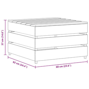 Tavoli da Giardino su Pallet 2 pz in Pino Impregnato 316203
