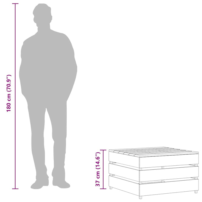 Tavoli da Giardino su Pallet 2 pz in Pino Impregnato 316203