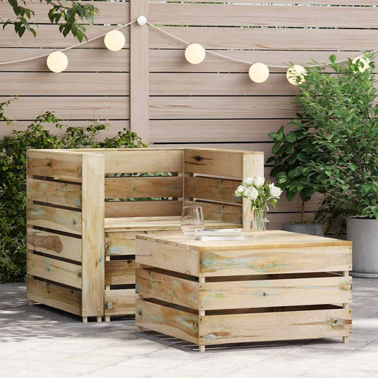 Set Divani da Giardino su Pallet 2 pz Legno di Pino Impregnato  cod mxl 66258