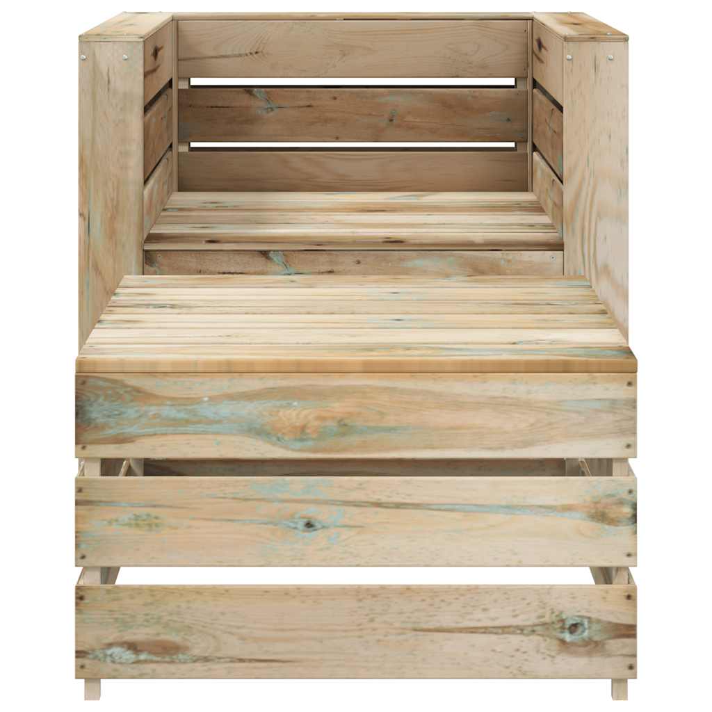 Set Divani da Giardino su Pallet 2 pz Legno di Pino Impregnato 316204