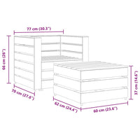 Set Divani da Giardino su Pallet 2 pz Legno di Pino Impregnato 316204
