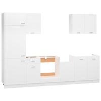 Set Armadi da Cucina 7 pz Bianco in Truciolato