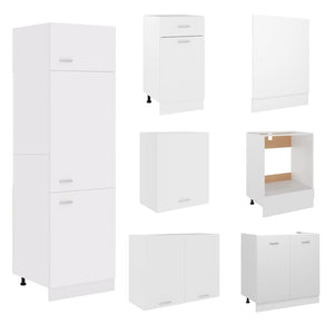 Set Armadi da Cucina 7 pz Bianco in Truciolato