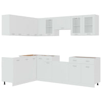 Set Armadi da Cucina 11 pz Lyon Bianco in Truciolato 3067664