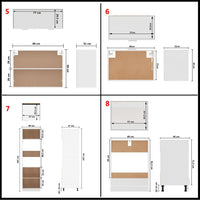 Set Armadi da Cucina 14 pz Lyon Bianco in Truciolato 3067666