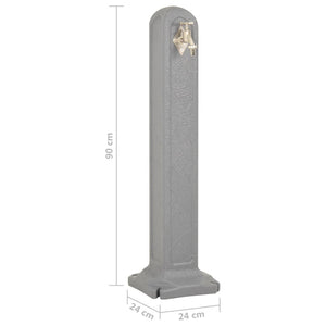 Cisterna da Giardino e Rubinetto Grigio Chiaro Effetto Pietra 316183