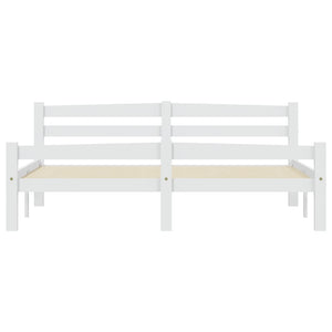 Giroletto senza Materasso Bianco 160x200 cm in Legno di Pino 322072