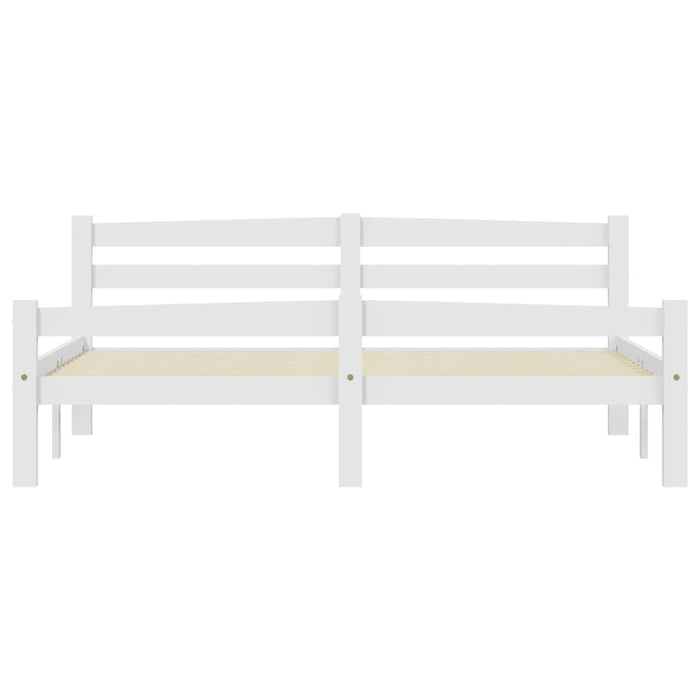 Giroletto senza Materasso Bianco 160x200 cm in Legno di Pino 322072